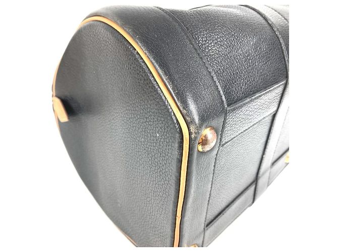 Hermès Vintage Art Deco Reisetasche Braun Schwarz Mehrfarben - Ansicht 9