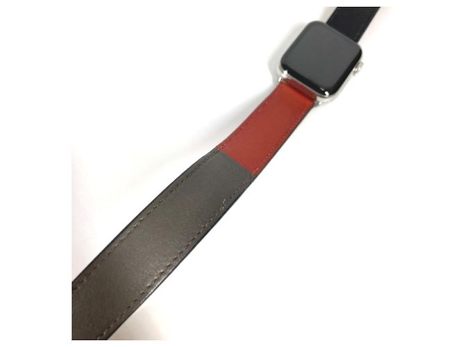Hermès Modello Apple Watch Series 5 Hermes WR-50M GPS + Cellulare Marrone Nero Rosso - vista 6