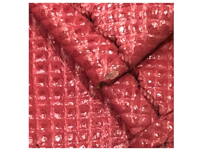 Prada Peonia Pink Saffiano Leder Tri-Fold Geldbörse - Ansicht 14