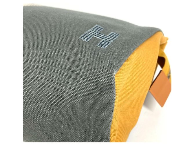 Borsa Clutch Jimeto GM H Logo di Hermès Marrone Giallo - vista 10