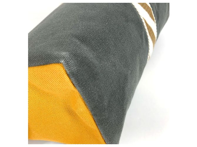 Borsa Clutch Jimeto GM H Logo di Hermès Marrone Giallo - vista 5