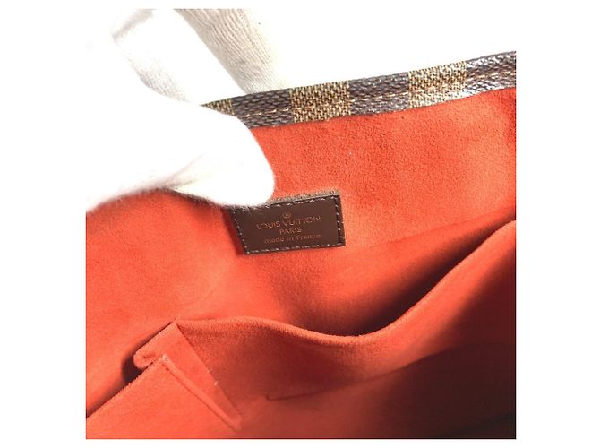 LOUIS VUITTON N51140 Borsa Sac Plat Damier Marrone Damier ebene - vista 12