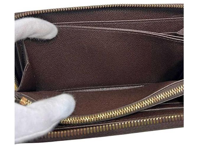 Billetera redonda Zippy Damier Ebene Louis Vuitton Castaño - vista 5