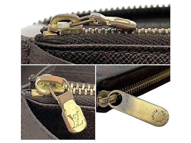 Billetera redonda Zippy Damier Ebene Louis Vuitton Castaño - vista 7
