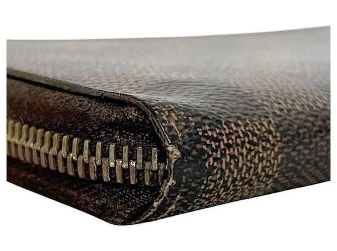 Billetera redonda Zippy Damier Ebene Louis Vuitton Castaño - vista 9