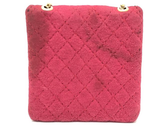 CHANEL Pochette Miniatura a Spalla con Catena Matelassé Coco Mark Rosso - vista 2