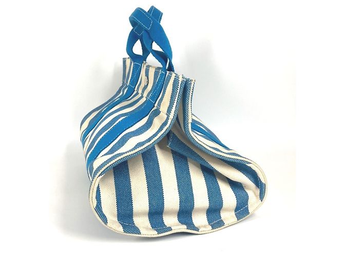 Hermès Borsa Tote PM Cannes HERMES Bianco Blu - vista 3