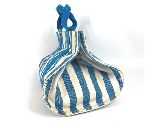 Hermès Borsa Tote PM Cannes HERMES Bianco Blu - vista 4