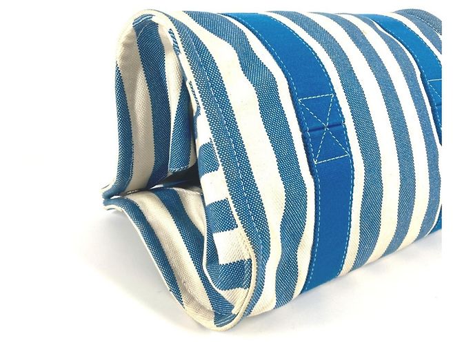 Hermès Borsa Tote PM Cannes HERMES Bianco Blu - vista 7
