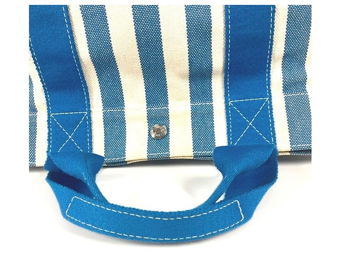 Hermès Borsa Tote PM Cannes HERMES Bianco Blu - vista 8