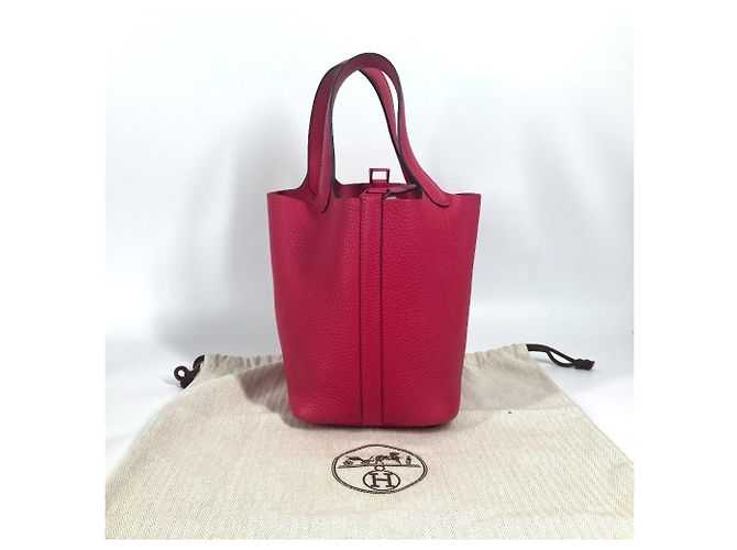 Borsa Picotin Lock PM rosa di Hermès - vista 10
