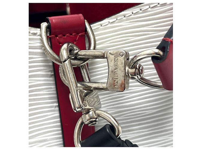 Néonoé Borsa a spalla Louis Vuitton NeoNoe BB Bron Optique Tricolor Nero Bianco Rosso - vista 12