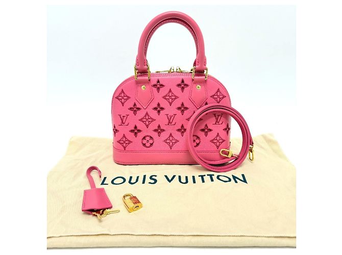 Alma Borsa in pelle rosa Louis Vuitton - vista 17