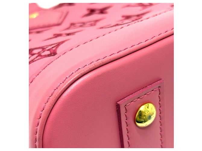 Alma Borsa in pelle rosa Louis Vuitton - vista 8