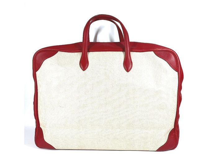 Hermès Borsa da viaggio HERMES Victoria 60 Rosso Beige - vista 2