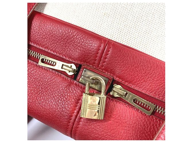 Hermès Borsa da viaggio HERMES Victoria 60 Rosso Beige - vista 9