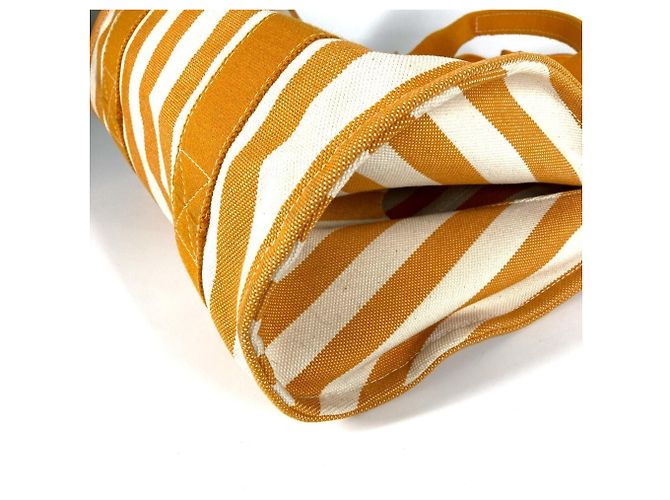 Hermès Cannes PM Border Tote Bag mit Pouch Weiß Gelb - Ansicht 14