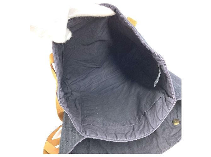 Hermès Amedaba Kabadou Tote Bag Marineblau - Ansicht 12