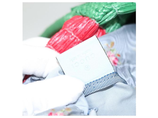 Gucci Cestino de rafia tejida Verde - vista 6