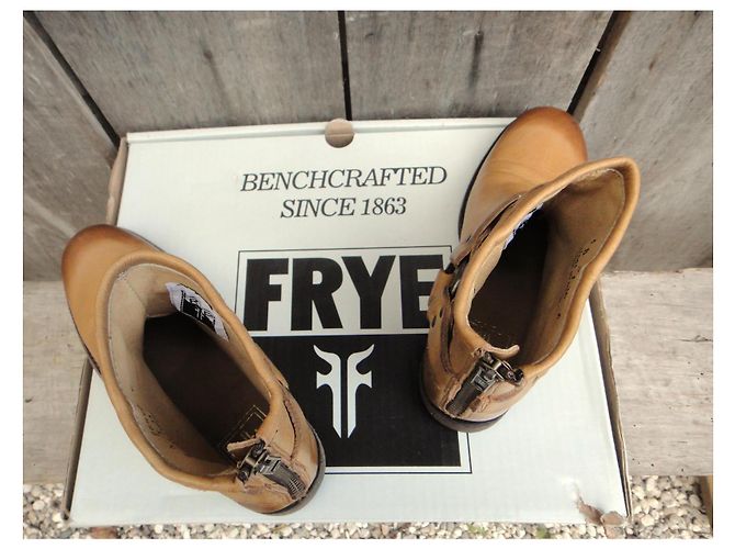 Botines Phillip Harness Frye de cuero camel Marrón claro - vista 2
