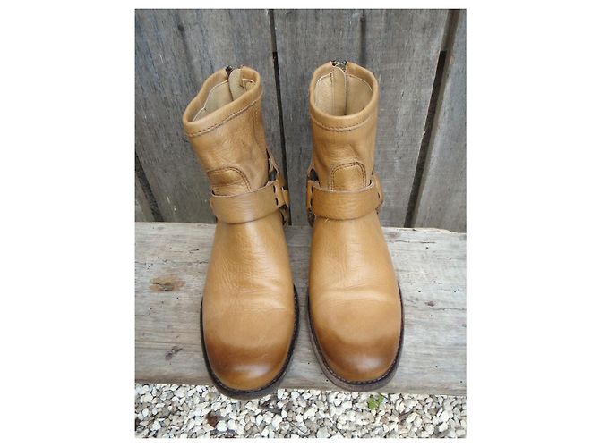 Botines Phillip Harness Frye de cuero camel Marrón claro - vista 4