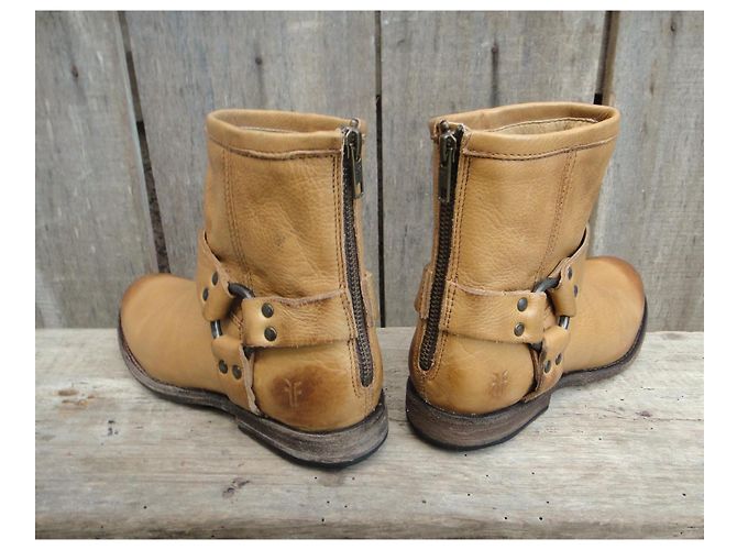 Botines Phillip Harness Frye de cuero camel Marrón claro - vista 5