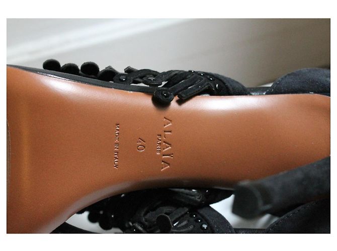 Neue schwarze Lederpumps von Alaïa Größe 40 - Ansicht 13