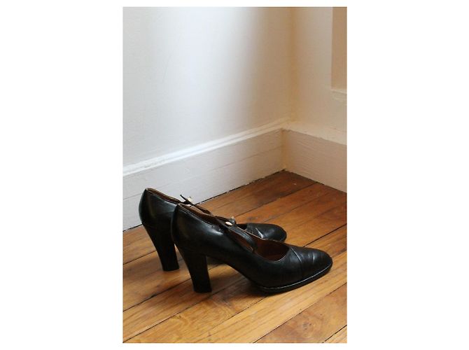 Carel Vintage schwarze Lederpumps Größe 38 - Ansicht 4