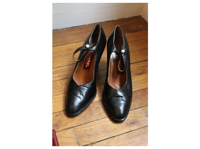 Carel Vintage schwarze Lederpumps Größe 38 - Ansicht 7