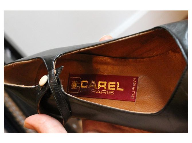 Carel Vintage schwarze Lederpumps Größe 38 - Ansicht 8