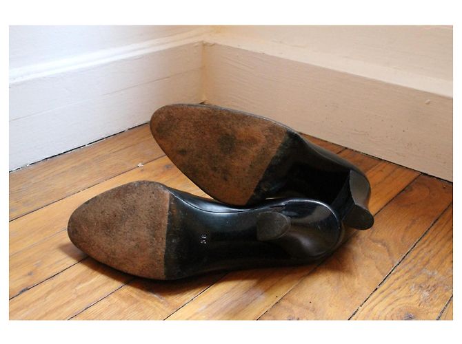 Carel Vintage schwarze Lederpumps Größe 38 - Ansicht 9
