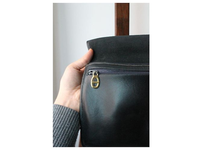 Pochette in pelle blu navy Dior - vista 11