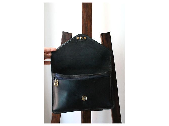 Pochette in pelle blu navy Dior - vista 7