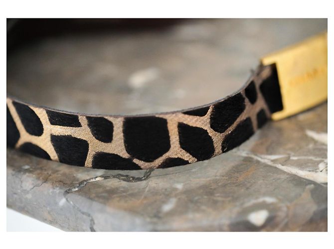 Chanel Ledergürtel mit Panthermuster Größe 34 - XS Dunkelbraun - Ansicht 2