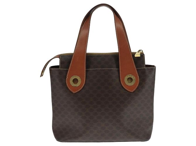 Céline Borsa Celine Macadam Macadam in pelle Marrone - vista 2