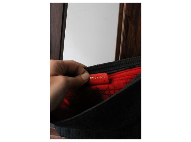 Borsa / pochette Dior in tela con motivo canage blu navy - vista 10