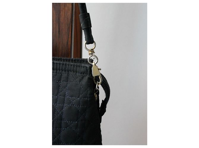 Borsa / pochette Dior in tela con motivo canage blu navy - vista 3