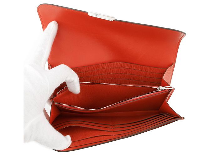 Cartera Larga Constance de Hermès en Capucine - vista 5