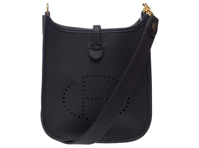 Hermès Borsa HERMES Mini Evelyne in Pelle Blu Marino - 102966 Blu navy - vista 3