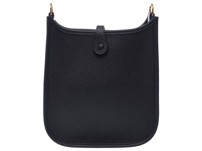 Hermès Borsa HERMES Mini Evelyne in Pelle Blu Marino - 102966 Blu navy - vista 4