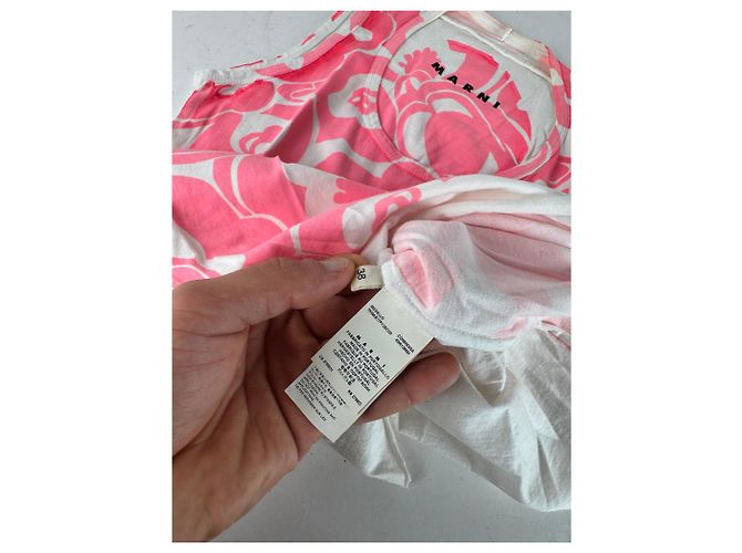 Vintage Marni Top Rosa Weiß M Pink - Ansicht 7