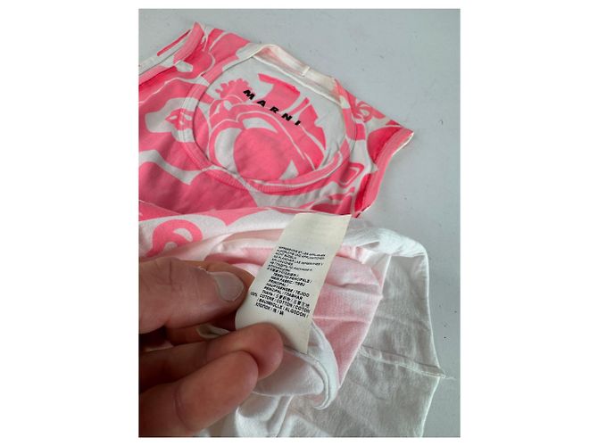 Vintage Marni Top Rosa Weiß M Pink - Ansicht 9