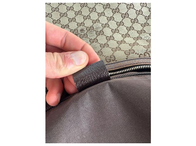Vintage Gucci Monogramm Canvas 2Way Tasche Beige Braun - Ansicht 5