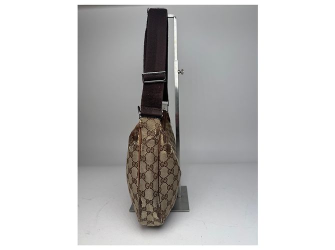 Vintage Gucci Monogramm Canvas 2Way Tasche Beige Braun - Ansicht 6