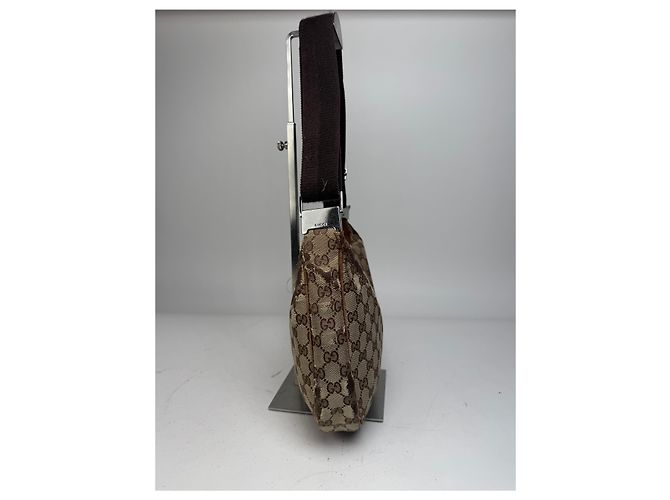 Vintage Gucci Monogramm Canvas 2Way Tasche Beige Braun - Ansicht 8
