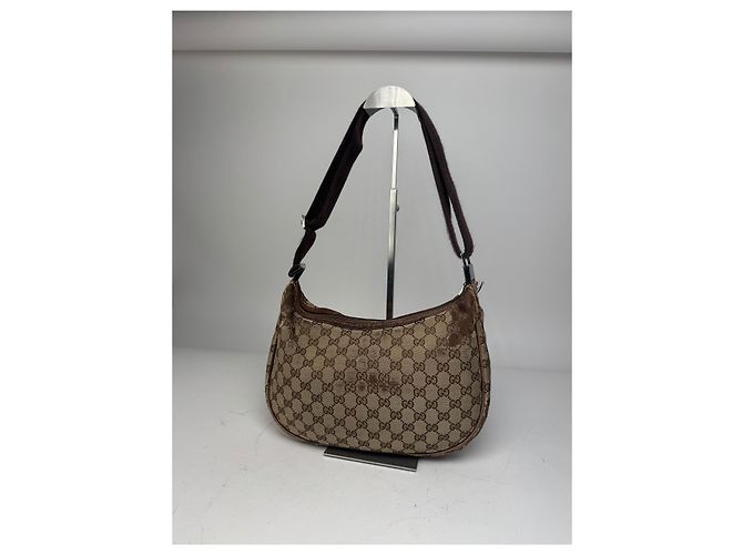 Vintage Gucci Monogramm Canvas 2Way Tasche Beige Braun - Ansicht 9