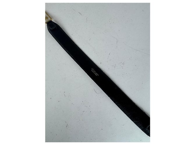 Céline Vintage Celine Paris Carriage Logo Leather Belt Black - view 7