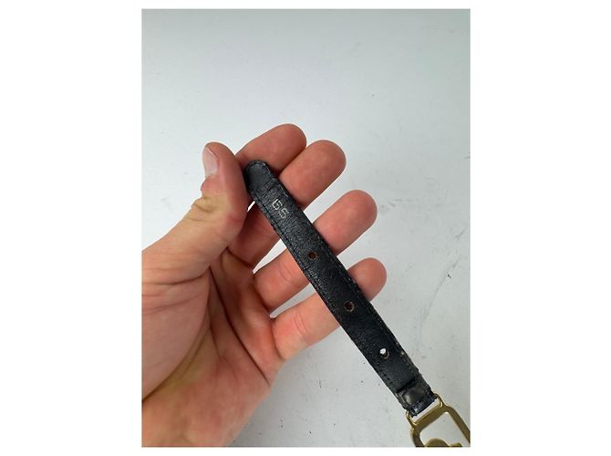Céline Vintage Celine Paris Carriage Logo Leather Belt Black - view 8