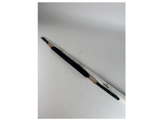 Céline Vintage Celine Paris Carriage Logo Leather Belt Black - view 9