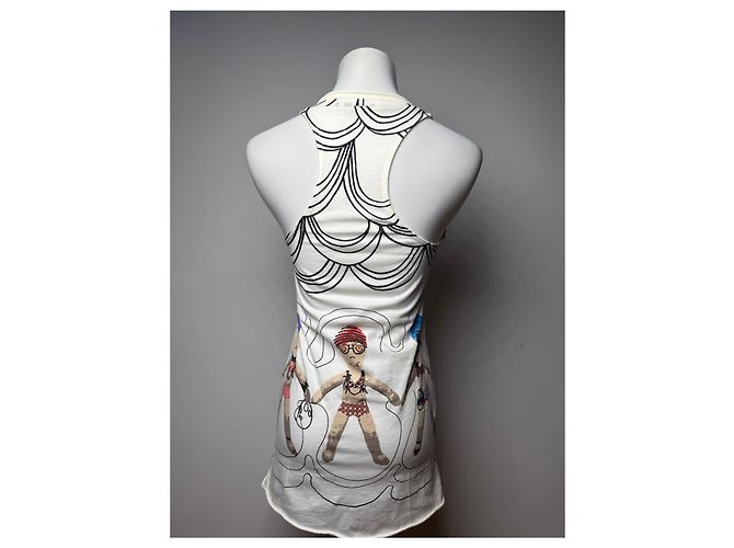 Top Vintage Marni Bianco Nero 38/M - vista 3